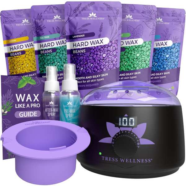 waxing wachswärmer set für haarentfernung mit silikonschale - wachsmaschine schwarz