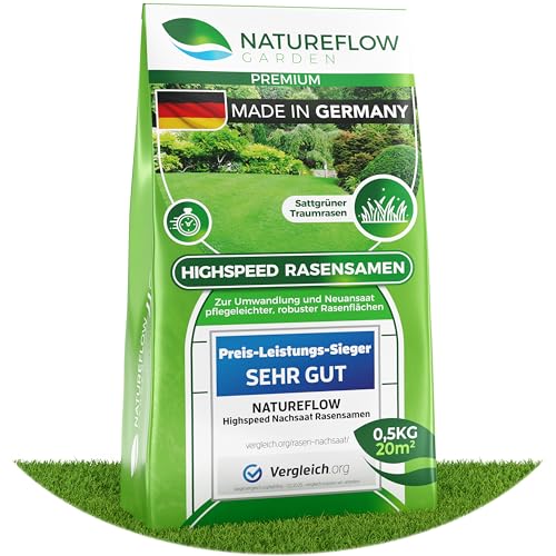 raschkeimende rasensamen 0,5kg für 20qm - nachsaat made in germany für traumrasen