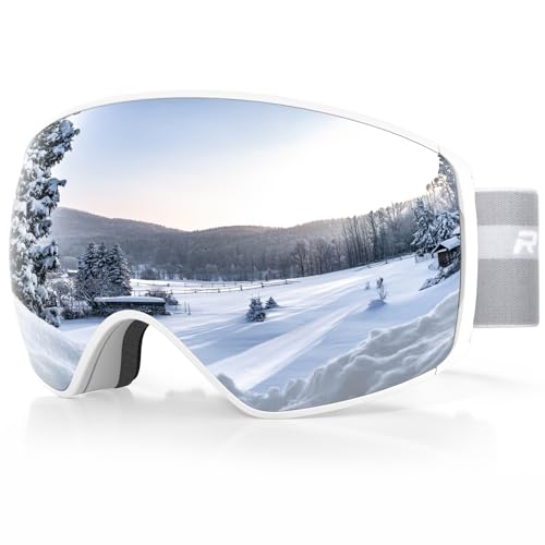 rioroo unisex skibrille snowboardbrille otg uv-schutz anti fog sphärisch verspiegelt