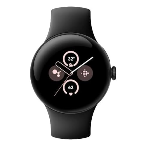 google pixel watch 2 sportarmband obsidian, lte smartwatch mit fitnessfunktionen