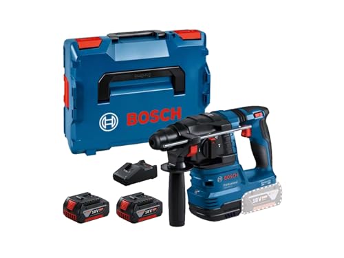 bosch professional akku bohrhammer gbh 18v-22, 2x 4.0ah akku, schnellladegerät, l-boxx
