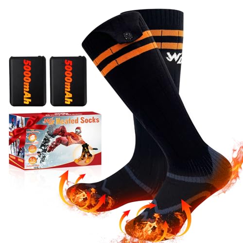 heizsocken 2024, wiederaufladbare heizsocken, 5000 mAh akku, 65 C, outdoor geeignet