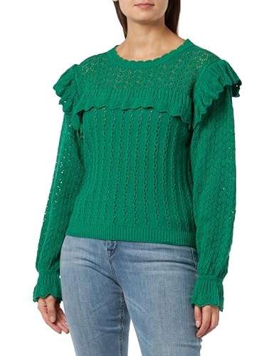 paino Damen Strickpullover, waldgrün, Größe M, 11026971-PA01, gemütlicher Fashion-Liebling für den Alltag