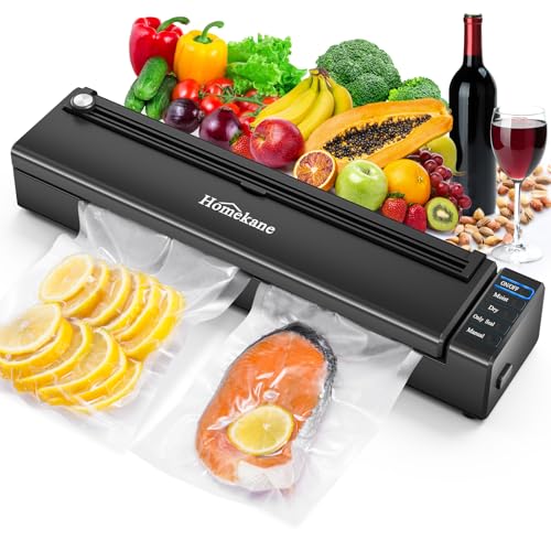 vakuumiergerät HOMEKANE automatisches sous vide mit cutter, inkl. 5 beutel und schlauch