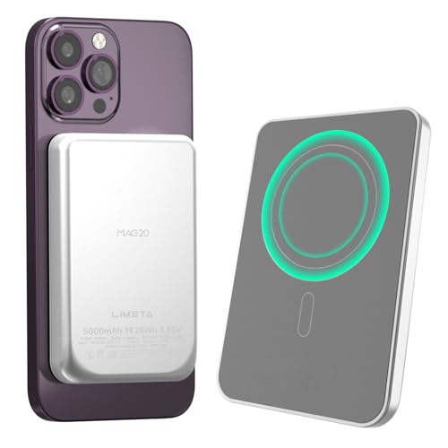 limeta 5000mAh tragbares magnetisches drahtloses ladegerät usb-c geeignet für iphone 16-12
