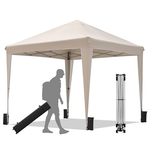 bontec pavillon 3x3m wasserdicht partyzelt mit uvschutz 50+, faltpavillon, winterfest