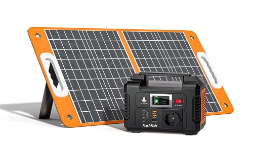 solargenerator 200w mit faltbarem 60w solarpanel, tragbare powerstation für camping