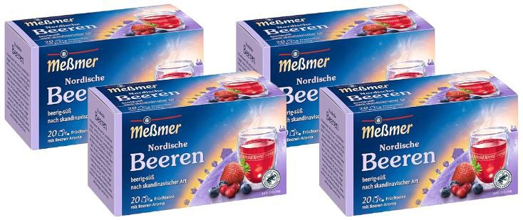 meßmer ländertee nordische beeren 4er pack für 5,96 euro statt 10 euro