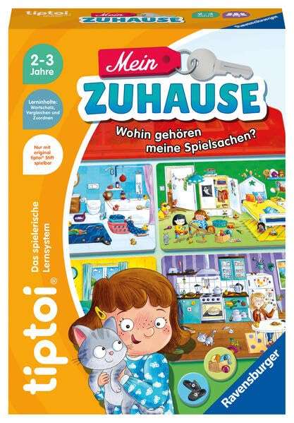 ravensburger tiptoi spiel 00196 - mein zuhause, lernspiel für kinder ab 2 jahren
