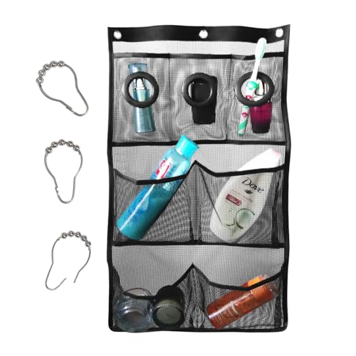 hautllaif dusch-organizer mit 7 taschen, schnell trocknendes netz, tragbare halterung