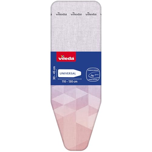 vileda diamond bügelbrettbezug, hitzebeständig, universalgröße 30-45 cm, 110-130 cm