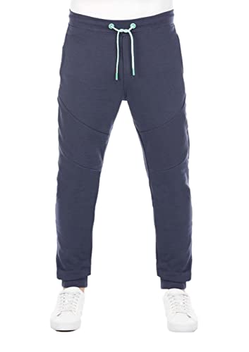 riverso joggingshose herren freizeithose sporthose sweatpants lang navy, größe M