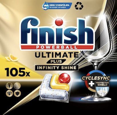 finish ultimate plus infinity shine citrus 105er pack für 18,54 statt 26