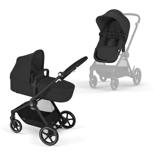 CYBEX Gold Kinderwagen EOS 2.0, Moon Black, bis 22 kg, für ca. 4 Jahre