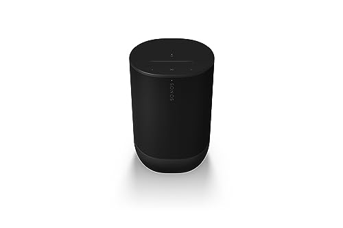 sonos move 2 tragbarer wlan speaker mit bluetooth und 24h akku schwarz