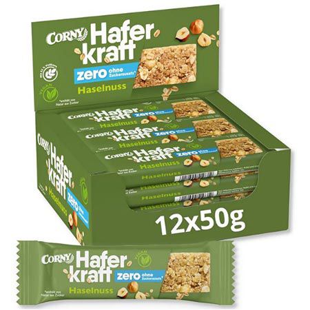 corny haferkraft zero haselnuss riegel 12er pack ab 10,56 statt 13