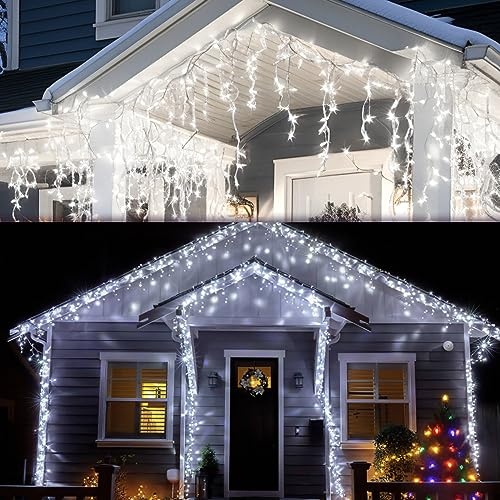 sonnewelt lichterkette außen 5m 200 leds kaltweiß für garten party weihnachten