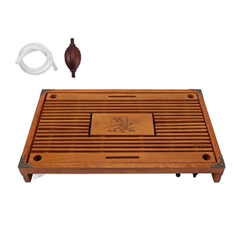teetablett holz 42,9 x 27,9 cm orchideenmuster wasserspeicher für wohnzimmer gelb