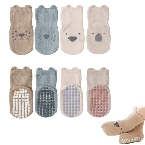 baosroy rutschfeste baby sokken, anti rutsch krabbelsocken baumwolle, warme kleinkinder socken