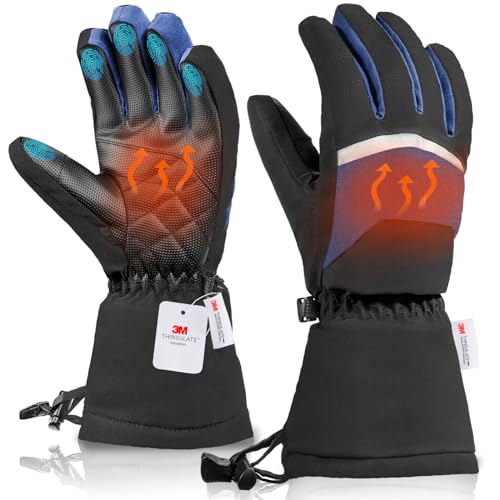 warmtuyo winterhandschuhe touchscreen wasserdicht winddicht für skifahren motorrad (l)