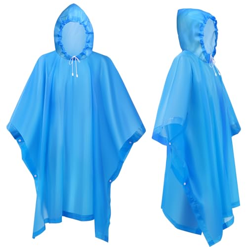 flintronic Regenponcho Wasserdicht 2 Stück Unisex Regenjacke für Herren Damen Camping Reisen