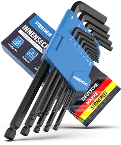 Produktbild: innensechskantschlüssel set 13tlg kugelkopf 1,27-10mm handwerkzeug winkelschlüssel