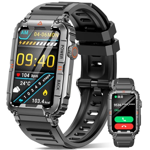 smartwatch herren xeletu, 1,57" hd touchscreen, bluetooth anrufe, ip68, sportmodi, schlafmonitor