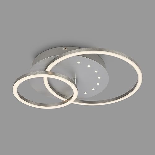briloner led deckenlampe schwenkbar 24w warmweiß alufarbig mit speicherfunktion 400x300x75 mm
