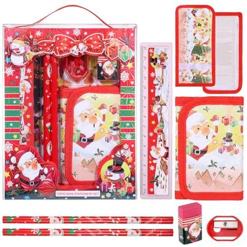 jianta weihnachten schreibwaren set 6-teilig radiergummi anspitzer bleistift kinderset