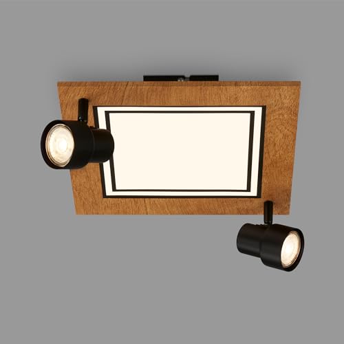 briloner led deckenlampe mit spots warmweiß schwenkbar 12w 295x295x155 mm