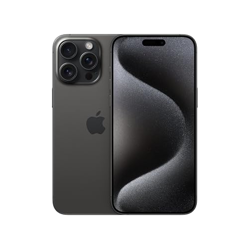 Apple iPhone 15 Pro Max 512GB, Titanium Black, leistungsstarkes Smartphone mit exzellenter Kamera und Display