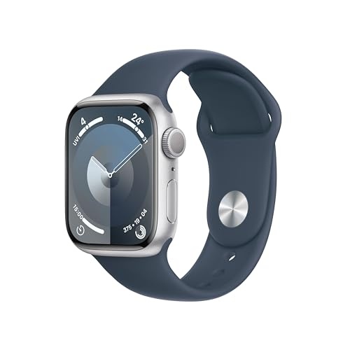 apple watch series 9 41 mm gps smartwatch mit aluminiumgehäuse sturmblau