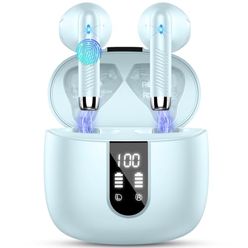 bluetooth kopfhörer in-ear, kabellose bluetooth 5.3 earbuds, noise cancelling, 48h bass, ip7 wasserdicht