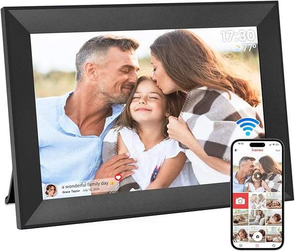 Hesmor digitaler bilderrahmen 10,1 zoll wlan 1280x800 hd touchscreen 32GB schwarz