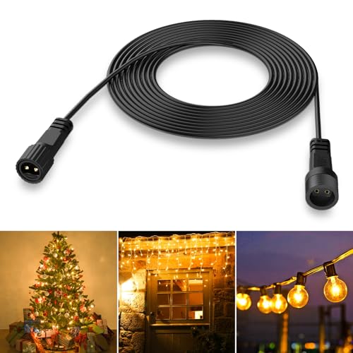 dalugo fairy lights extension 10 m, ip65 wasserdicht 2-pin kabel für außenlichter