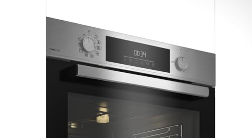 beko einbau-backofen bbim12300xmpef, multifunktionsofen, 72 l, pyrolyse, edelstahl/schwarz