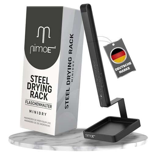 nimoe mini dry flaschenhalter für sodaStream, aarke, brita, rustfrei, dunkelgrau