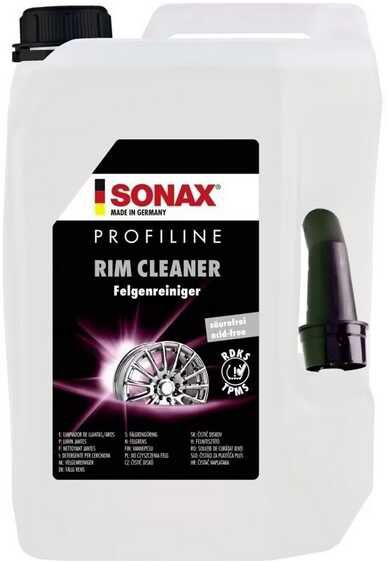 sonax felgenreiniger plus säurefrei 5 l für alu, stahl, chrom und polierte felgen