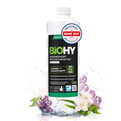 biOHY bodenreiniger wischroboter frühlingsduft 1l schaumarm streifenfrei konzentrat