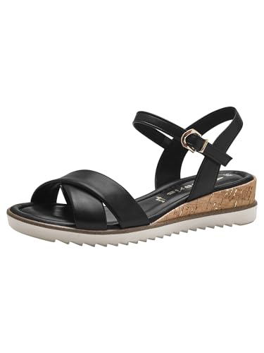 tamaris sandalette 1-28106-42 schwarz, damenschuhe, komfortabel, mode