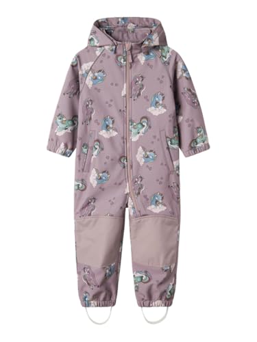 name it mädchen regenanzug softshell suit lila 116 nmfalfa08 AOP1