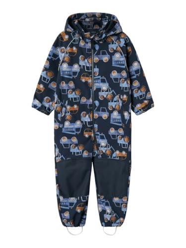 name it Jungen Softshell Anzug NMMALFA08 AOP1 Regenanzug Blau 98