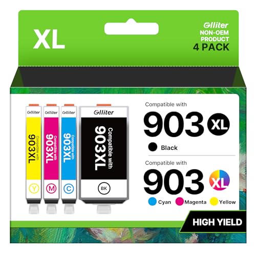 hp 903xl druckerpatronen multipack kompatibel mit hp officejet 6950 4er-pack schwarz cyan magenta gelb