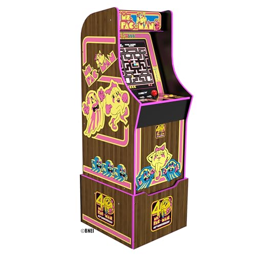 ms. pac man arcade spielautomat von arcade1up, retro gaming für zuhause