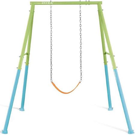 Produktbild: Intex 44113 2in1 Kinderschaukel Stahl Grün/Blau 170235200 cm inkl. Babysitz