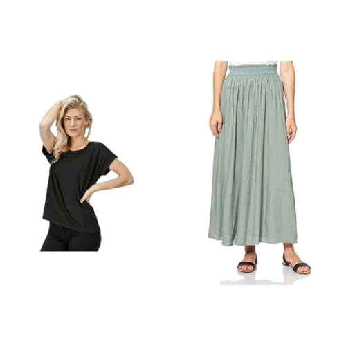 only t-shirt und rock kombiset für damen casual mode