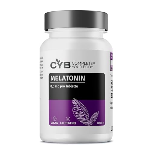 melatonin tabletten 0,5mg 600 stück hochdosiert vegan laborgeprüft  CYB
