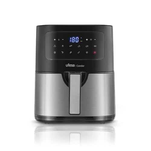 heißluftfritteuse ufesa condor 4.5l edelstahl 1600w digital 10 programme timer 80-200C