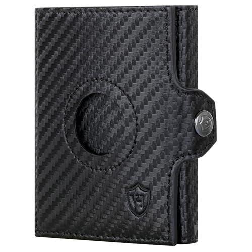 von heesen airtag slim wallet mit rfid-schutz, ohne münzfach, airtag-fach