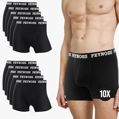 feynoss boxershorts männer 10er pack atmungsaktive unterhosen für sommer sport XL